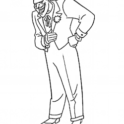 Desenho de Coringa para colorir e imprimir: número 22