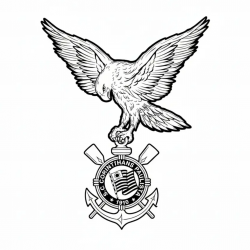 Desenho de Corinthians para colorir e imprimir: número 4