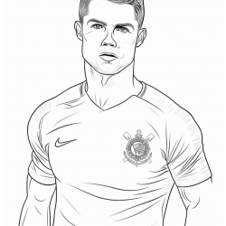Desenho de Corinthians para colorir e imprimir: número 7
