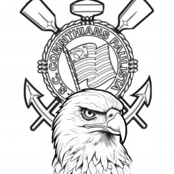 Desenho de Corinthians para colorir e imprimir: número 9