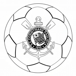 Desenho de Corinthians para colorir e imprimir: número 10