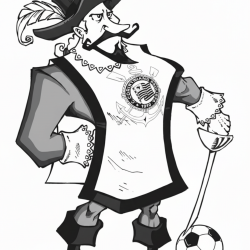 Desenho de Corinthians para colorir e imprimir: número 12