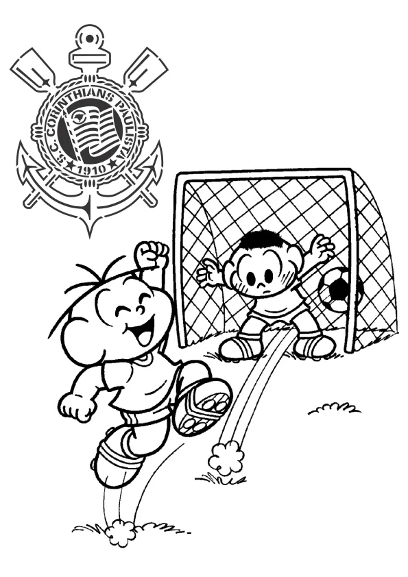 Desenho de Corinthians para colorir e imprimir: número 16