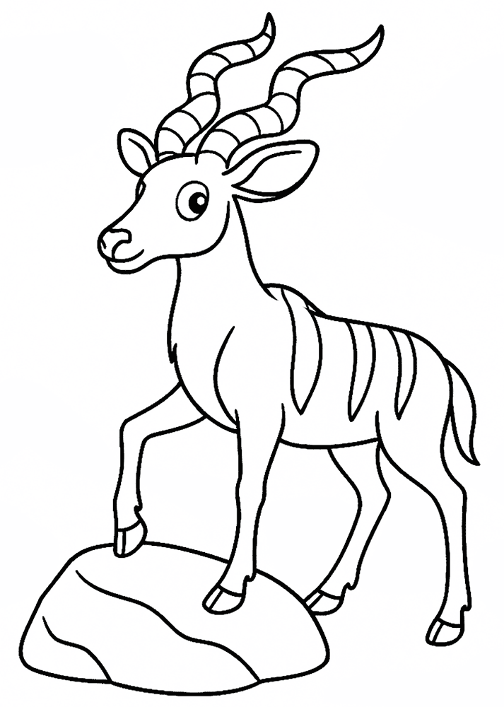 Desenho de Corneta para colorir e imprimir: número 2