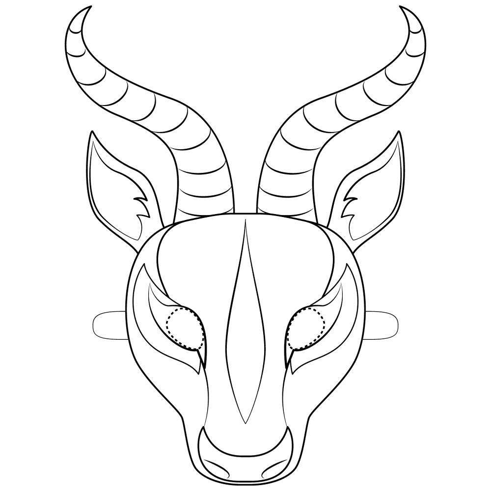 Desenho de Corneta para colorir e imprimir: número 6