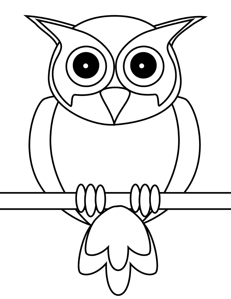 Desenho de Corujas para colorir e imprimir: número 7
