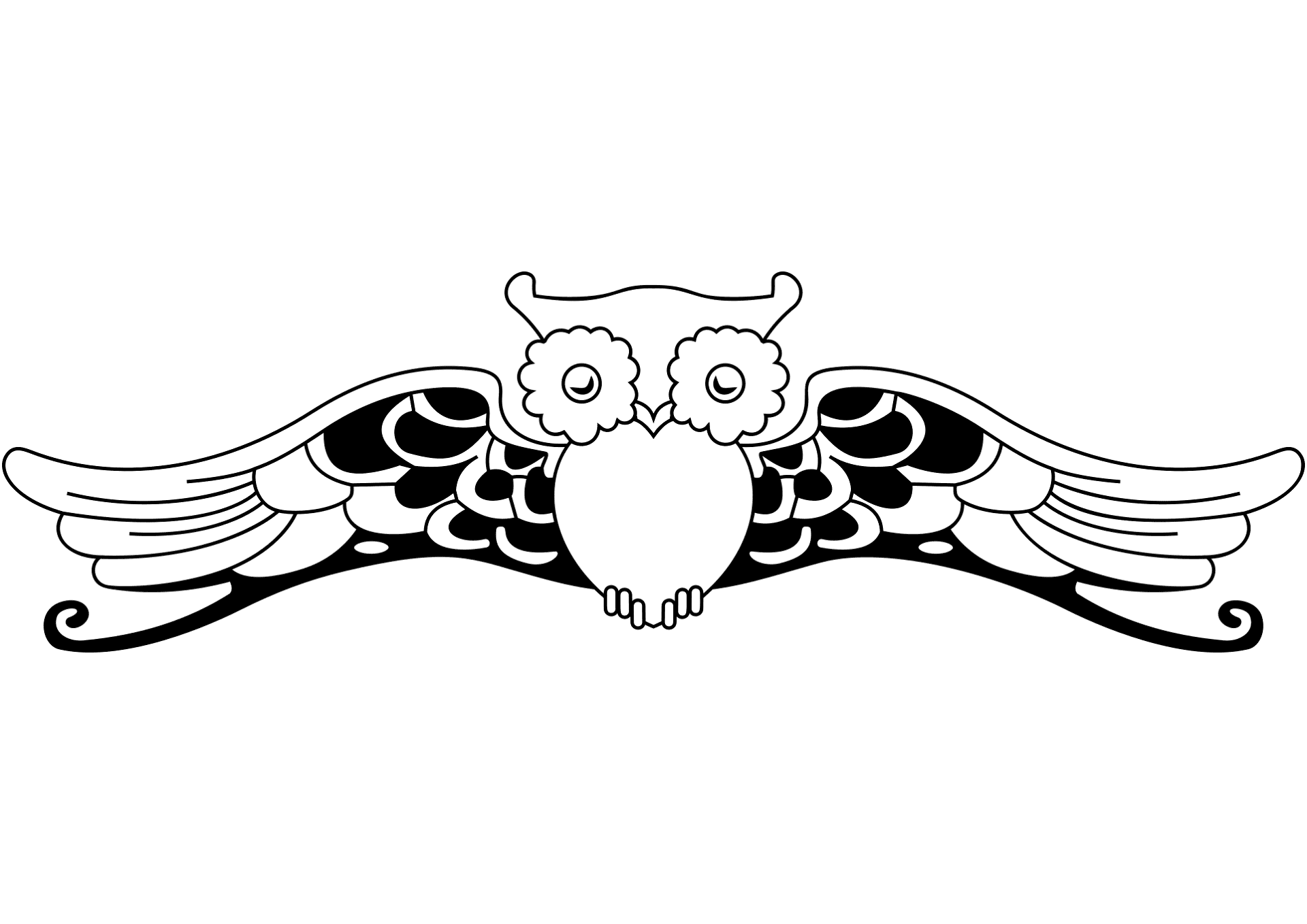 Desenho de Corujas para colorir e imprimir: número 12