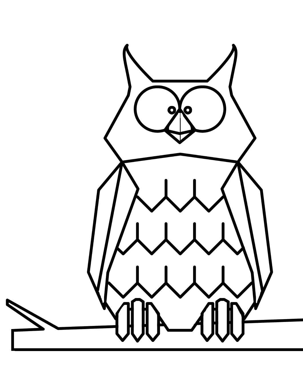 Desenho de Corujas para colorir e imprimir: número 23