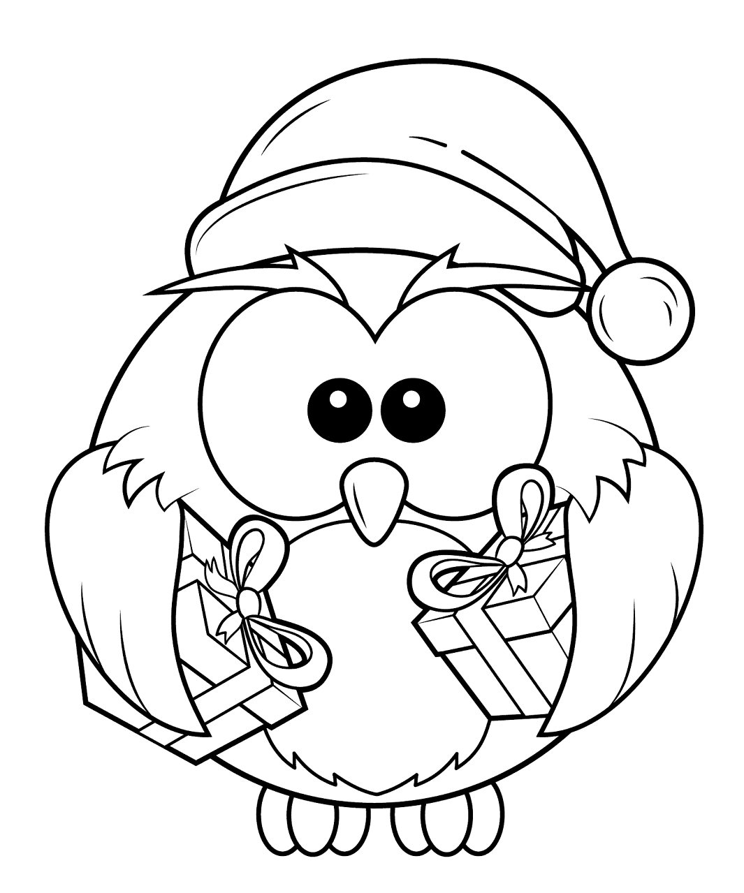 Desenho de Corujas para colorir e imprimir: número 29
