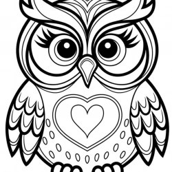 Desenho de Corujas para colorir e imprimir: número 41