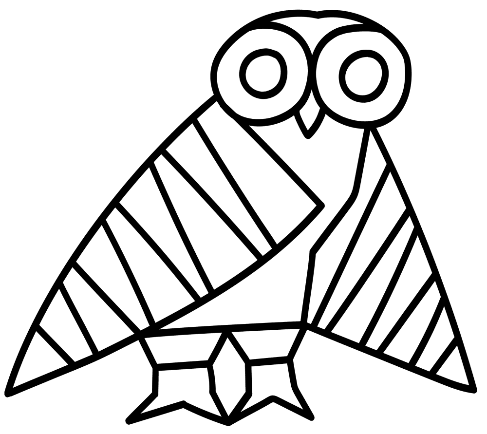 Desenho de Corujas para colorir