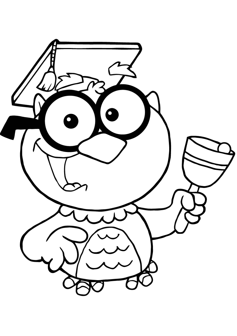 Desenho de Corujas para colorir