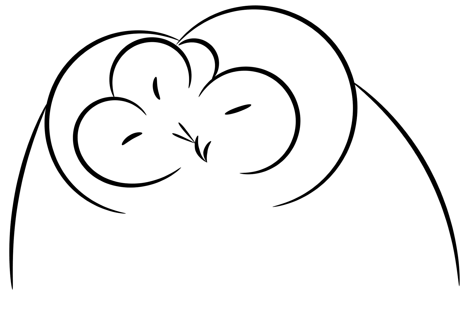 Desenho de Corujas para colorir