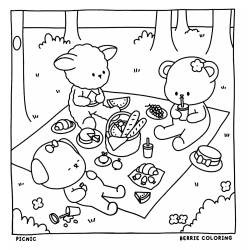 Desenho de Cozy Friends para colorir e imprimir: número 2