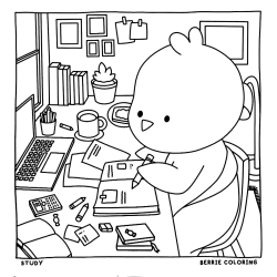 Desenho de Cozy Friends para colorir e imprimir: número 3