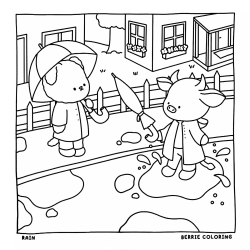 Desenho de Cozy Friends para colorir e imprimir: número 4