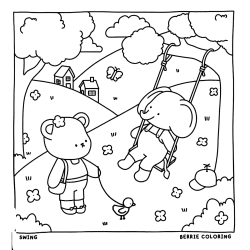 Desenho de Cozy Friends para colorir e imprimir: número 9