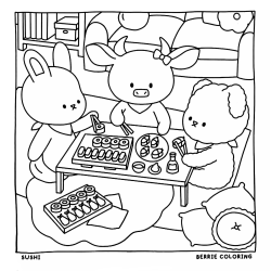 Desenho de Cozy Friends para colorir e imprimir: número 10