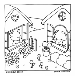 Desenho de Cozy Friends para colorir e imprimir: número 18