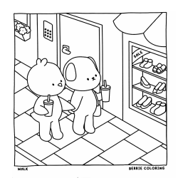 Desenho de Cozy Friends para colorir e imprimir: número 21