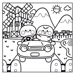 Desenho de Cozy Friends para colorir e imprimir: número 22