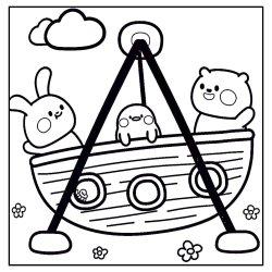 Desenho de Cozy Friends para colorir e imprimir: número 24