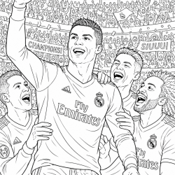 Desenho de Cristiano Ronaldo para colorir e imprimir: número 11