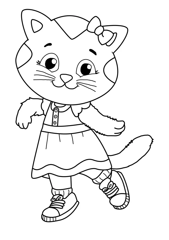 Desenho de Daniel Tigre para colorir e imprimir: número 7