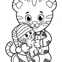 Desenho de Daniel Tigre para colorir e imprimir: número 9