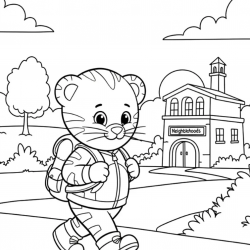 Desenho de Daniel Tigre para colorir e imprimir: número 11