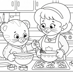 Desenho de Daniel Tigre para colorir e imprimir: número 15