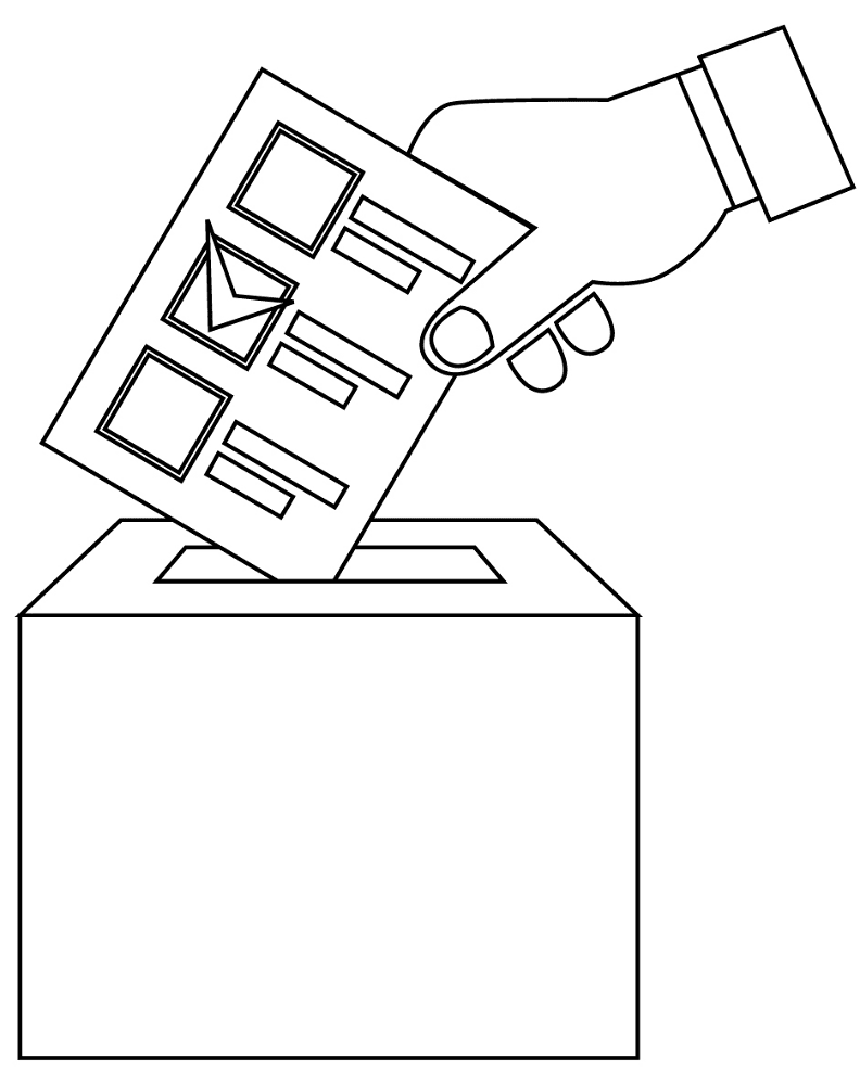 Desenho de Data Das Eleições para colorir e imprimir: número 9