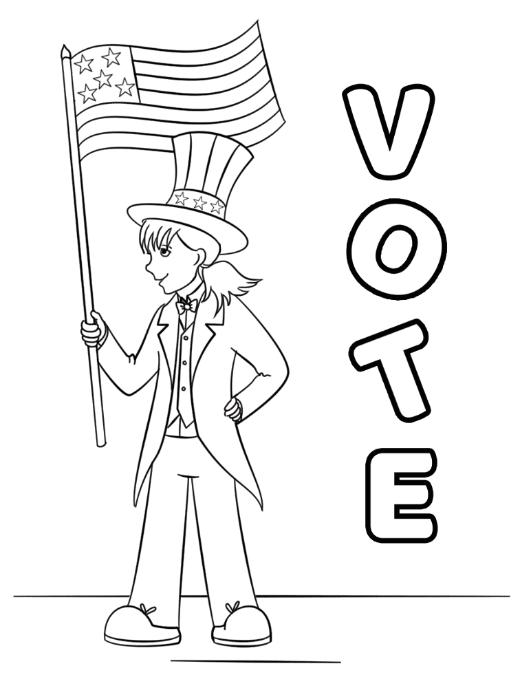 Desenho de Data Das Eleições para colorir e imprimir: número 11