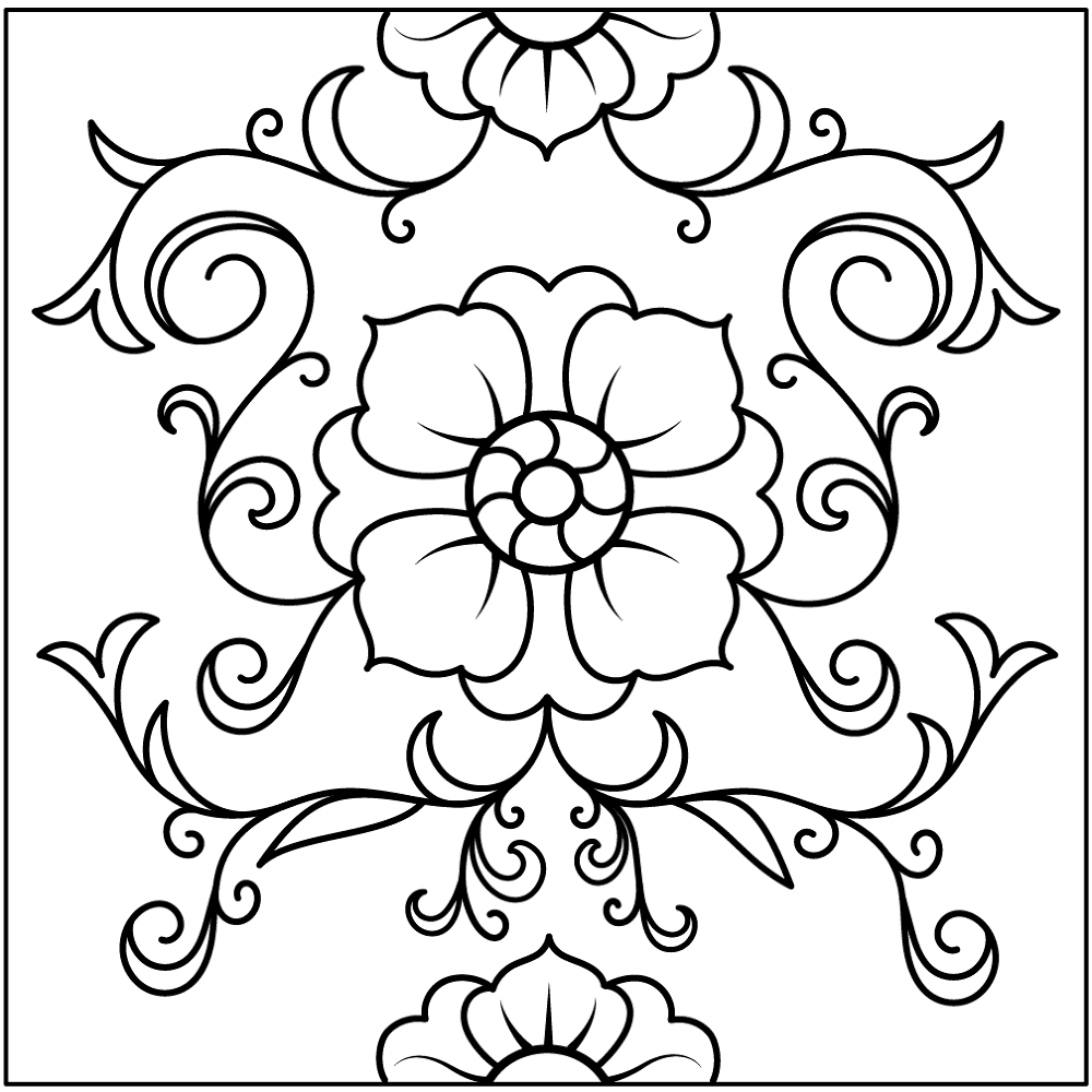 Desenho de Decorativo para colorir e imprimir: número 23
