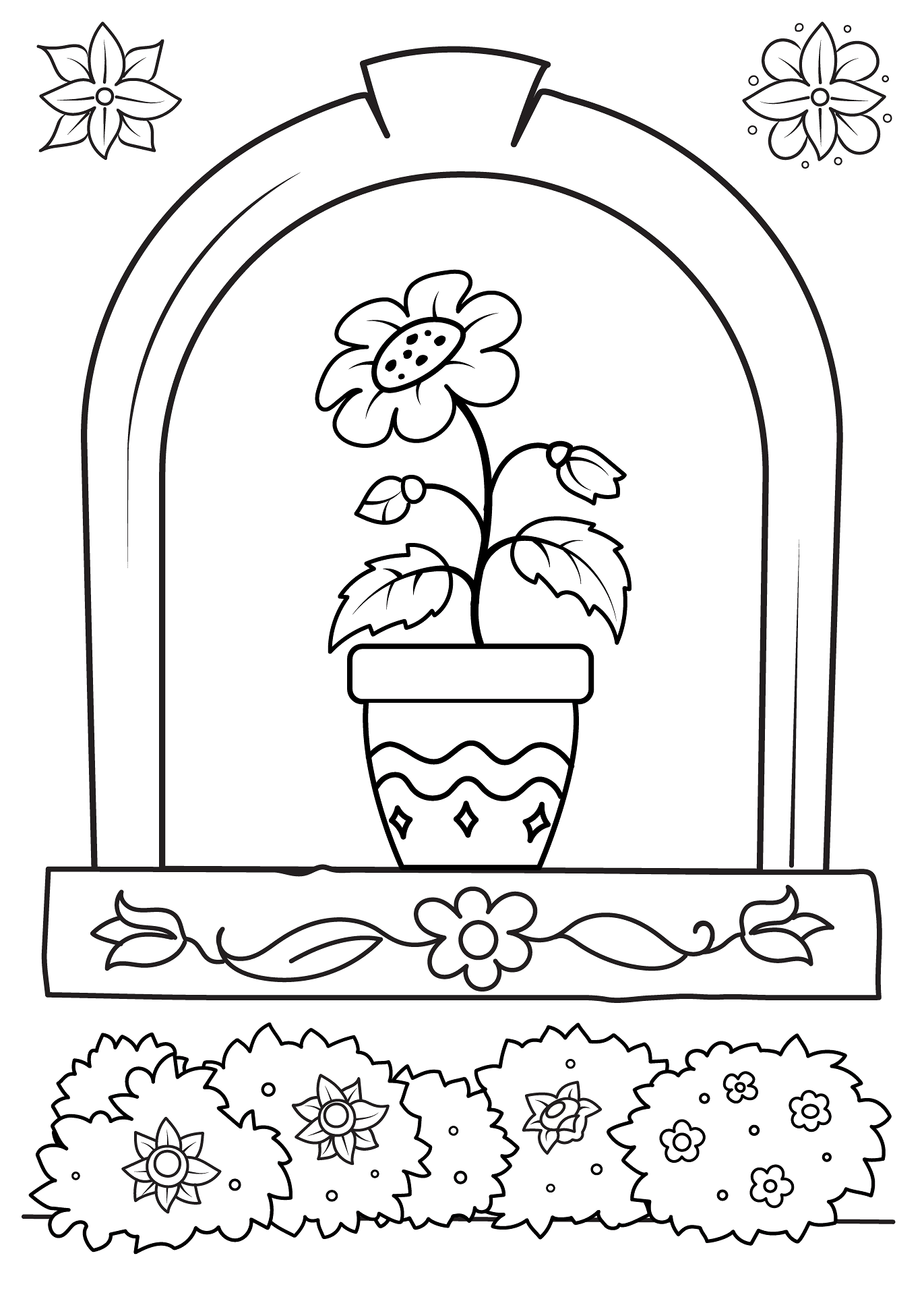 Desenho de Decorativo para colorir e imprimir: número 25