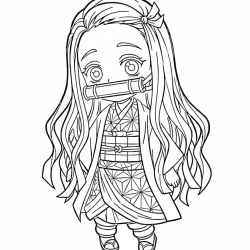 Desenho de Demon Slayer para colorir e imprimir: número 3