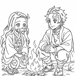 Desenho de Demon Slayer para colorir e imprimir: número 9