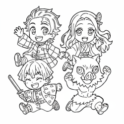 Desenho de Demon Slayer para colorir e imprimir: número 12