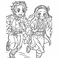 Desenho de Demon Slayer para colorir e imprimir: número 13