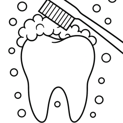 Desenho de Dentistas para colorir e imprimir: número 1