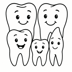 Desenho de Dentistas para colorir e imprimir: número 6