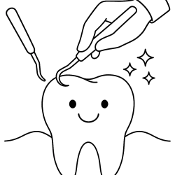 Desenho de Dentistas para colorir e imprimir: número 10