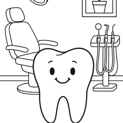 Desenho de Dentistas para colorir e imprimir: número 17