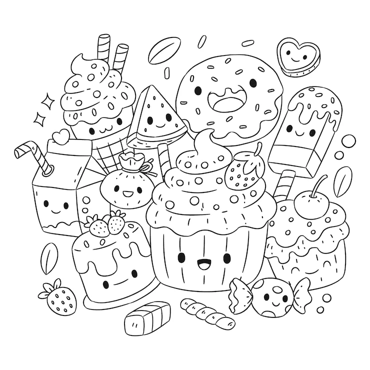 Desenho de Desenhos Fofos para colorir e imprimir: número 1