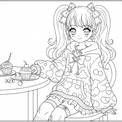 Desenho de Desenhos Fofos para colorir e imprimir: número 2