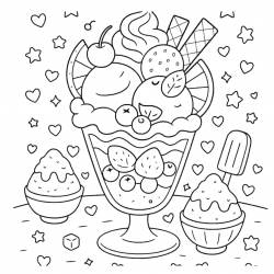 Desenho de Desenhos Fofos para colorir e imprimir: número 3