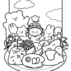 Desenho de Desenhos Fofos para colorir e imprimir: número 11