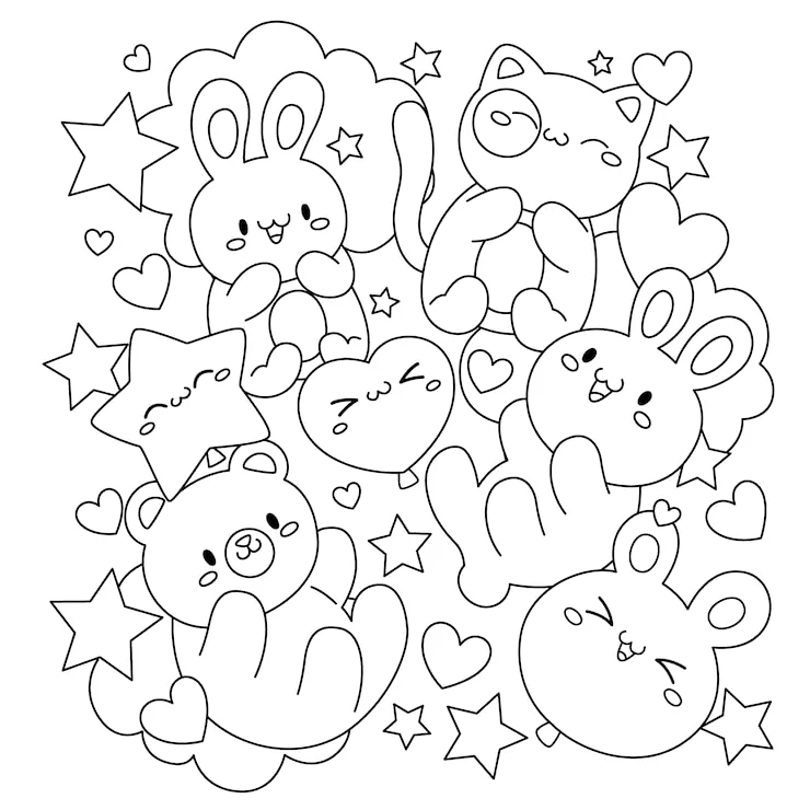 Desenho de Desenhos Fofos para colorir e imprimir: número 24