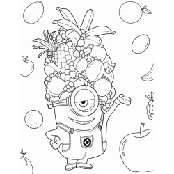 Desenho de Desenhos dos Minions para colorir e imprimir: número 8