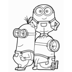 Desenho de Desenhos dos Minions para colorir e imprimir: número 10